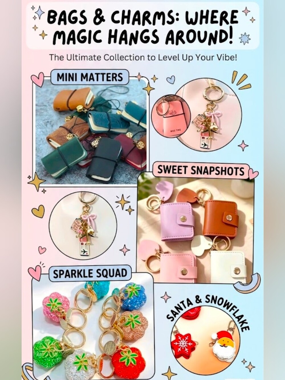 BAG CHARMS LARGE VIRAL SELECTION